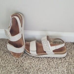 Light Gray Sandals with Decorative Accents